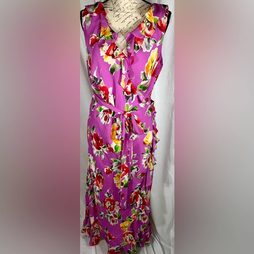 Lauren Ralph Lauren Purple Floral Maxi Dress - Picture 8 of 8